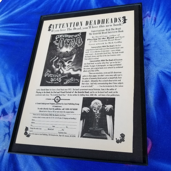 Grateful Dead Vintage Jerry Garcia Psychedelic Retro Wall Decor Skeleton - Picture 1 of 6